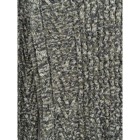 GAP Green Marled Cable Knit Cotton Sweater Classic Cozy Casual Timeless Womens M - Picture 6 of 9